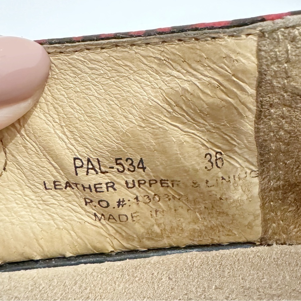 Algeria Paloma Wine Embossed Rose Mary Jane Shoe Size EU 36 US 6 - Picture 11 of 12